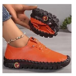 BRAND NEW ~ Women's Orange Flat Comfortable Loafers Shoes ~ Size 11(42)